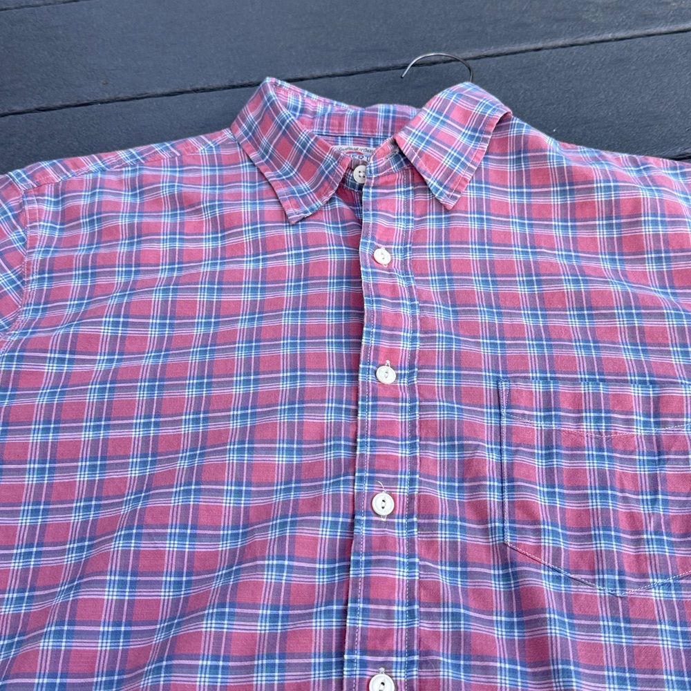 Faherty Red and Blue Checkered Shirt - Picture 7 of 16